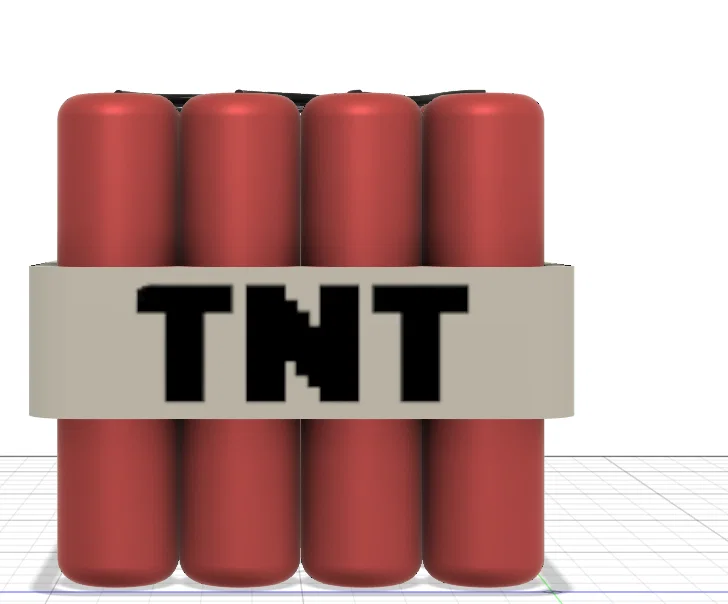 Mô hình khối thuốc nổ TNT phong cách Minecraft in 3D - Image 1