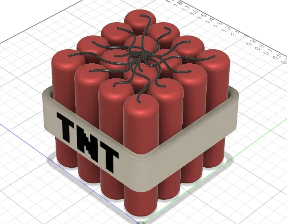 Mô hình khối thuốc nổ TNT phong cách Minecraft in 3D - Image 2