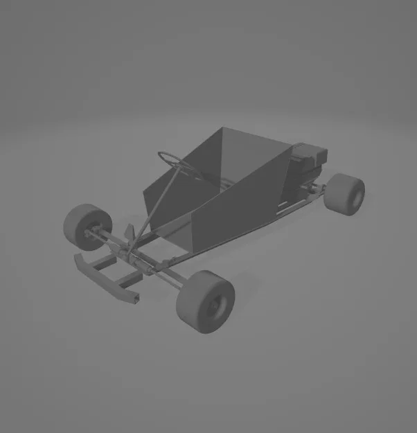 Mô hình xe đua Go-kart (Einkaufswagenkart) 3D chi tiết - Image 1