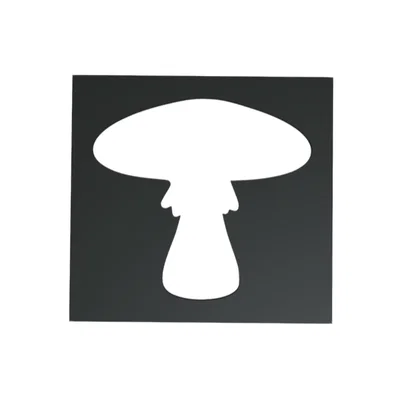 Mẫu khuôn tô hình cây nấm (Stencil) 3D đơn giản, dễ in