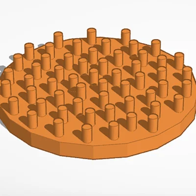 Mẫu in 3D bàn chải chải lông ngựa cầm tay tiện dụng