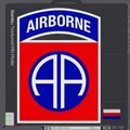 Mô hình phù hiệu quân đội 82nd Airborne (82nd Airborne Patch) in 3D - Thumbnail 1