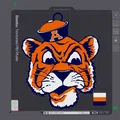 Mặt dây chuyền Auburn Tigers Retro 3D - Phụ kiện thể thao cực chất - Thumbnail 1