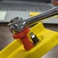 Cờ lê Banana Jack/Banana Plug (ê-cu xẻ rãnh M12) cho chỗ hẹp, có đầu tuýp 1/4" - Thumbnail 2