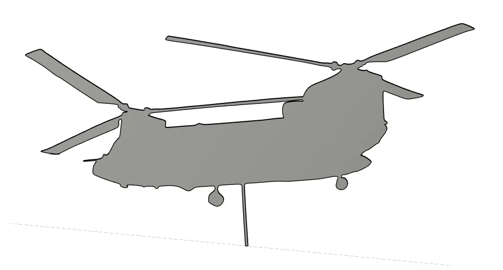 Móc treo đồ hình máy bay CH-47 Chinook in 3D cho văn phòng - Image 1