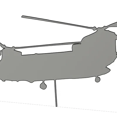 Móc treo đồ hình máy bay CH-47 Chinook in 3D cho văn phòng