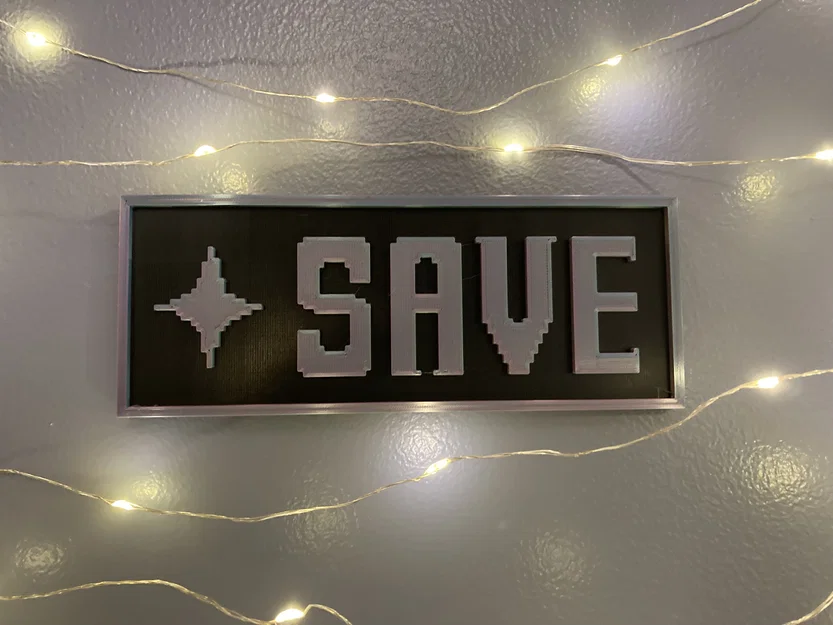 Mô hình trang trí nút SAVE biểu tượng từ Undertale - Image 1