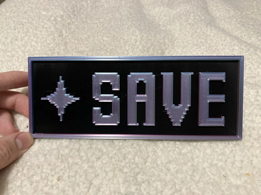 Mô hình trang trí nút SAVE biểu tượng từ Undertale - Image 2
