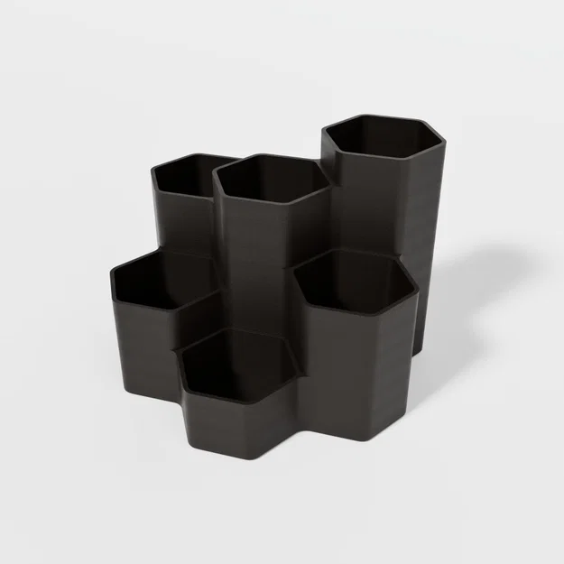 Khay đựng bút hình lục giác xếp tầng 3D - Thiết kế bàn làm việc gọn gàng - Image 4