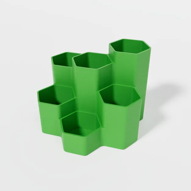 Khay đựng bút hình lục giác xếp tầng 3D - Thiết kế bàn làm việc gọn gàng - Image 7