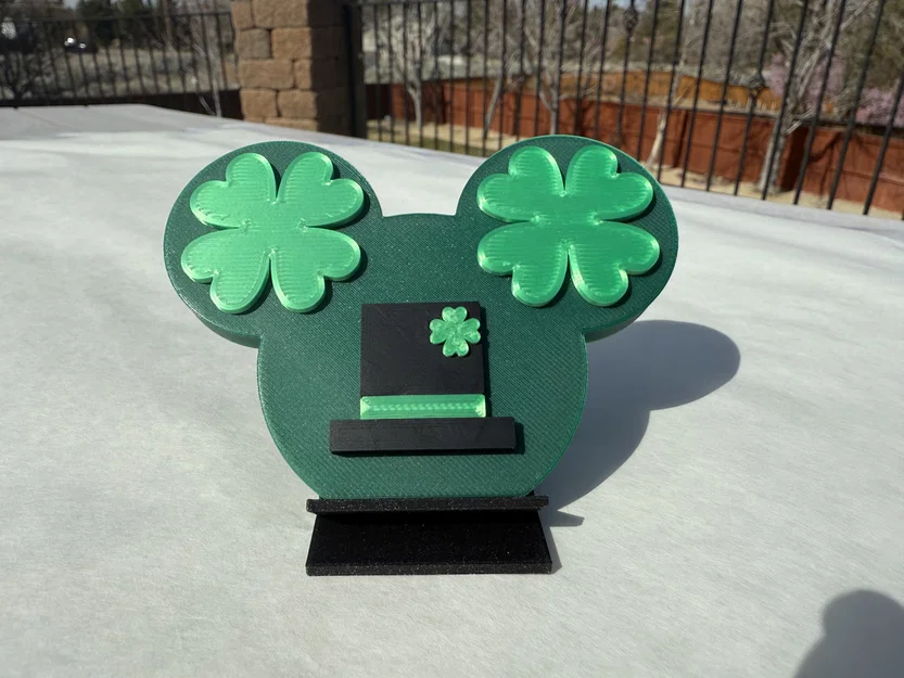Mô hình trang trí Clover Mickey 2D độc đáo in 3D - Image 1