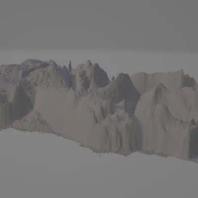 Mô hình trang trí núi 3D độc đáo kết hợp nhân vật thú vị