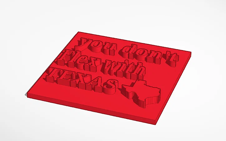 Biển trang trí 3D You Don't Flex With Texas cho phòng tập gym - Image 1