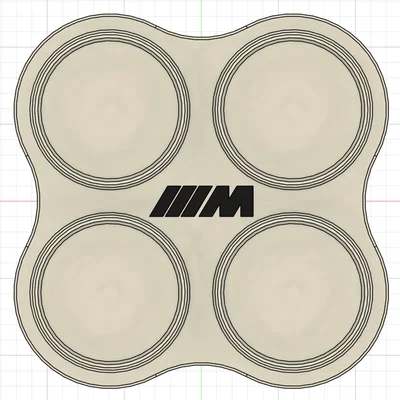 Đế giữ nắp chụp mâm xe BMW 3D - Phụ kiện trang trí cho tín đồ xe hơi
