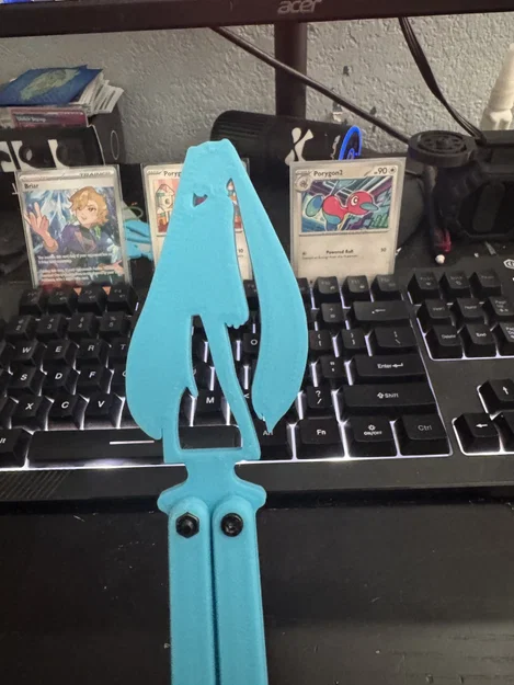 Miku Blade Remix - Phụ kiện Balisong trainer in 3D độc lạ - Image 2