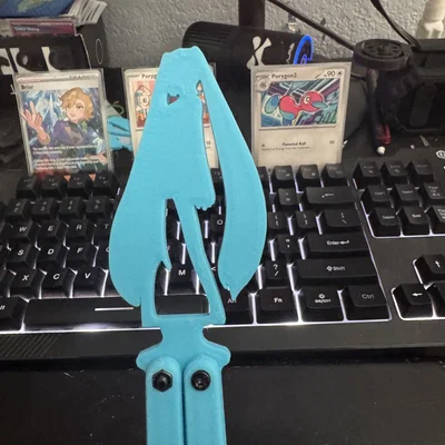 Miku Blade Remix - Phụ kiện Balisong trainer in 3D độc lạ
