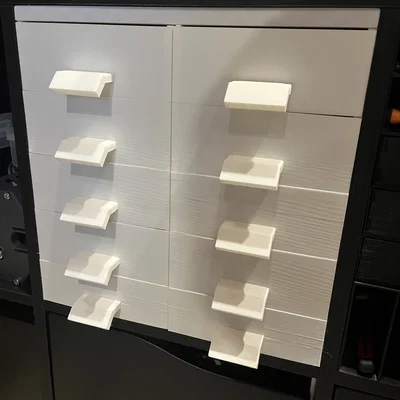 Ngăn kéo Gridfinity in hoàn toàn cho IKEA Kallax (kéo ra hết cỡ)