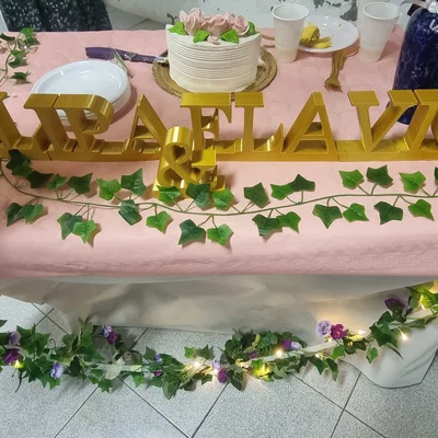 Mô hình chữ trang trí bàn tiệc cưới 3D sang trọng