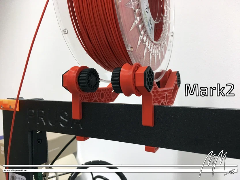 Prusa i3 MK2(s) & MK3 Spool Holder gắn khung (Frame Mount) - Top Loader - Image 1