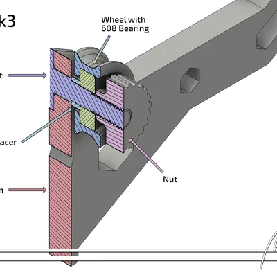 Prusa i3 MK2(s) & MK3 Spool Holder gắn khung (Frame Mount) - Top Loader