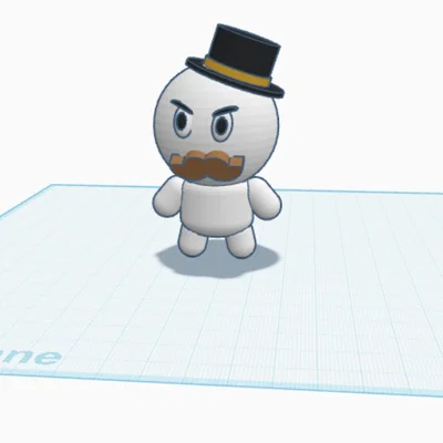 Mô hình người tuyết vui nhộn đội mũ lịch lãm - File in 3D độc đáo