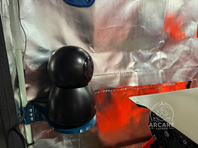 Ngàm gắn camera Prusa Buddy cho lều enclosure máy in 3D (ống 8mm) - Image 1