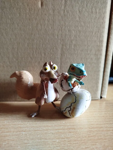 Mô hình 3D chú sóc Scrat và khủng long trong Ice Age - Image 1