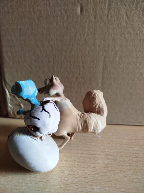 Mô hình 3D chú sóc Scrat và khủng long trong Ice Age - Image 3