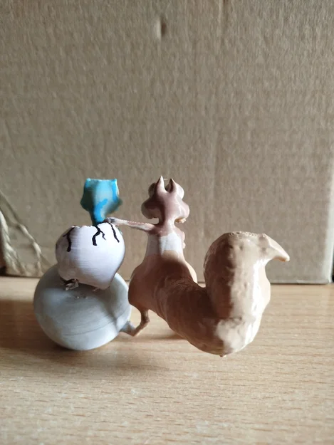 Mô hình 3D chú sóc Scrat và khủng long trong Ice Age - Image 4