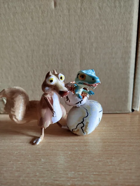 Mô hình 3D chú sóc Scrat và khủng long trong Ice Age - Image 5