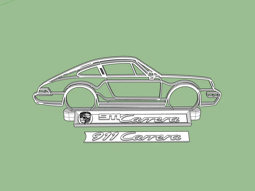 Silhouette Porsche 911 Carrera 1986 – V2 - Image 1