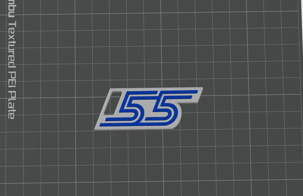 Móc khóa số 55 F1 Carlos Sainz in 3D cực chất - Image 1