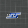 Móc khóa số 55 F1 Carlos Sainz in 3D cực chất - Thumbnail 1