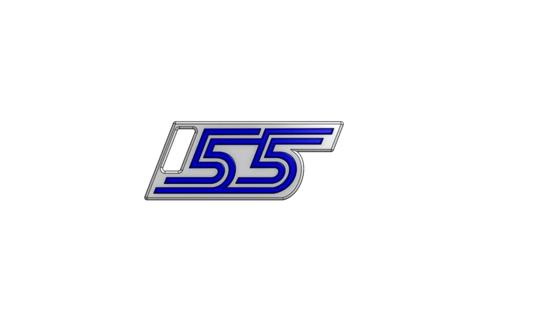 Móc khóa số 55 F1 Carlos Sainz in 3D cực chất - Image 2