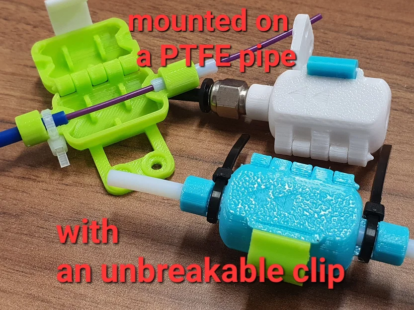 Filament cleaner (Bộ làm sạch filament) gắn PTFE/giá bắt vít, clip siêu bền - Image 1