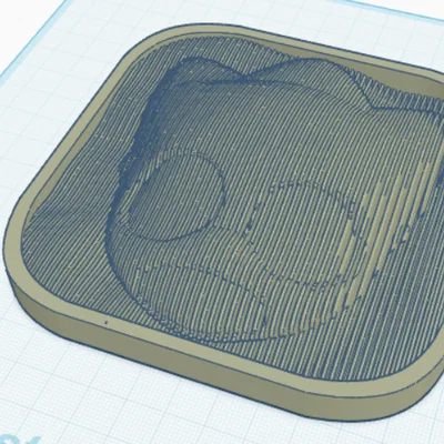 Mô hình tranh nổi 3D chân dung Ollie phong cách gợn sóng ấn tượng