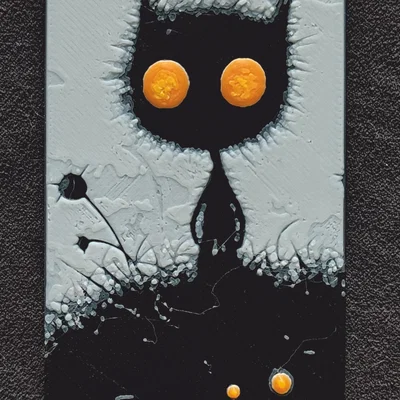 Bookmark mèo bóng tối (Darkness cat bookmark)