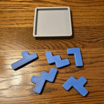 Puzzle hình vuông 5 mảnh (5 Piece Square Puzzle)