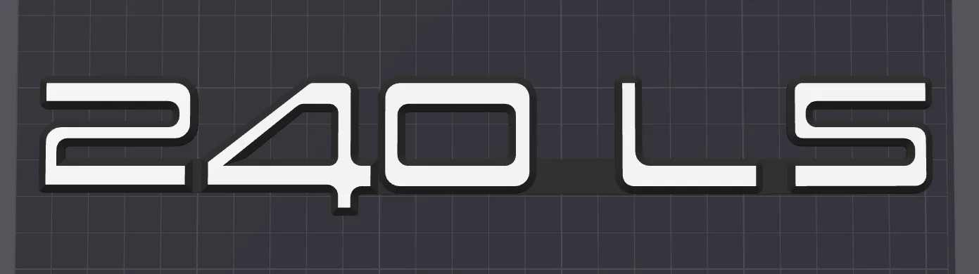 Logo trang trí đuôi xe Volvo 240 LS Swap in 3D - Image 1