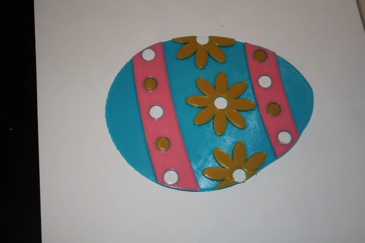 Mô hình trang trí trứng Phục sinh 4 màu Floral Easter Egg - Image 1