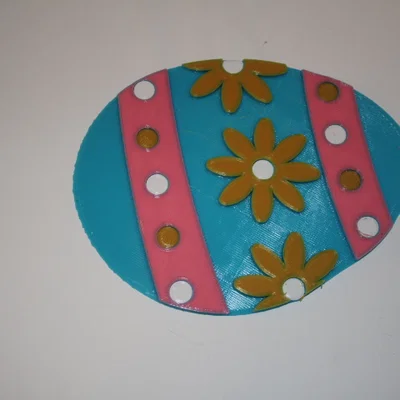 Mô hình trang trí trứng Phục sinh 4 màu Floral Easter Egg