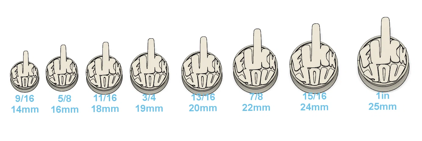 Bộ sưu tập khuyên tai Plug cá tính 8 kích thước (14mm - 25mm) - Image 1