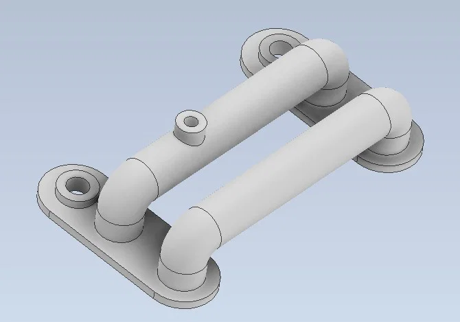 Mô hình phụ kiện ống nối Greeblie D-pipe 1 cho dự án kitbashing - Image 1