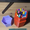 Hộp Đựng Bút Màu Hình Lục Giác In 3D Gọn Gàng Tiện Dụng - Thumbnail 3