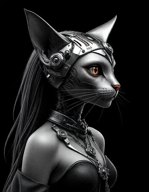 Catwoman cyberpunk Hueforge 3 màu (wall art 2D) - Image 1