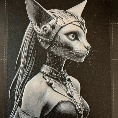 Catwoman cyberpunk Hueforge 3 màu (wall art 2D)