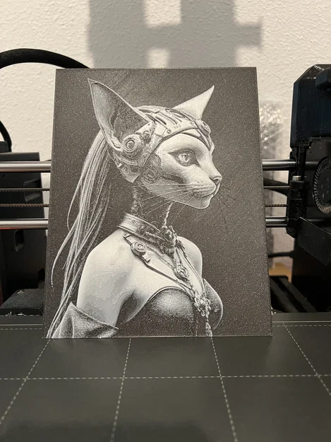 Catwoman cyberpunk Hueforge 3 màu (wall art 2D) - Image 3