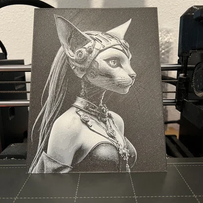 Catwoman cyberpunk Hueforge 3 màu (wall art 2D)