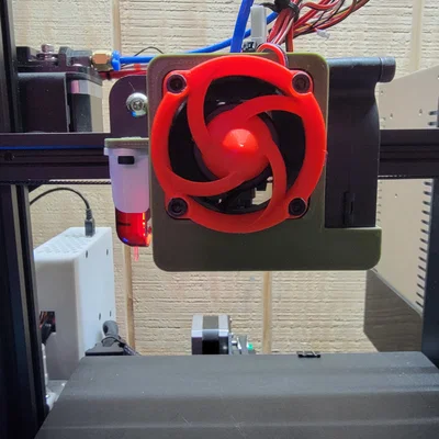 Ốp quạt 5015 cho Ender 3/3 Pro/CR-10/CR-10s kèm 3D Touch
