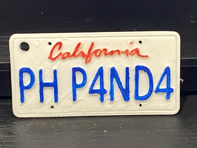 Móc khóa biển số xe California tự thiết kế cá nhân hóa - Image 1
